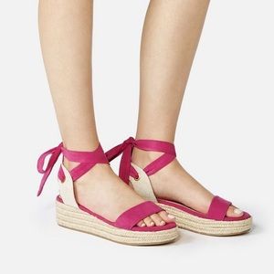 JustFab Briella Lace-up Wedge